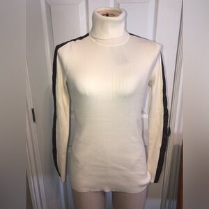 Ralph Lauren Cream and Black Turtleneck Sweater